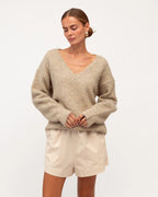 White Closet London V Neck Jumper