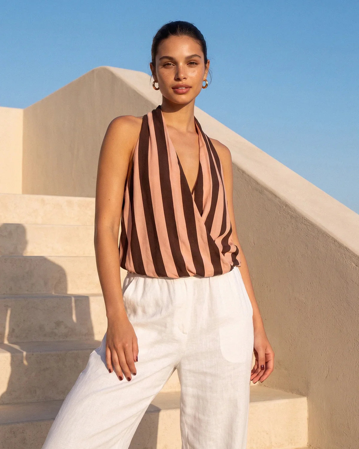 WHITE CLOSET CABANA HALTER TOP