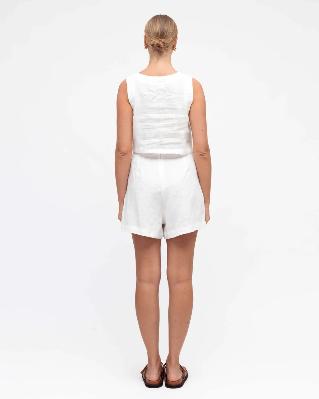 White Closet linen short TFL7990-30