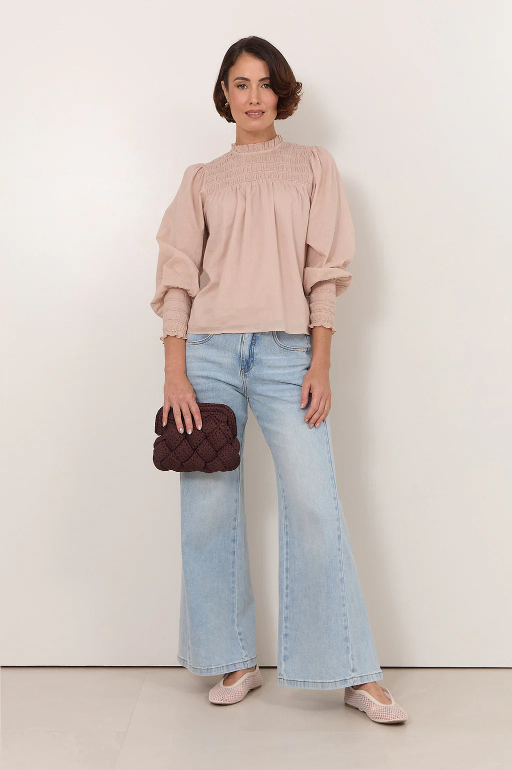 Adorne Valentina Shirred Top