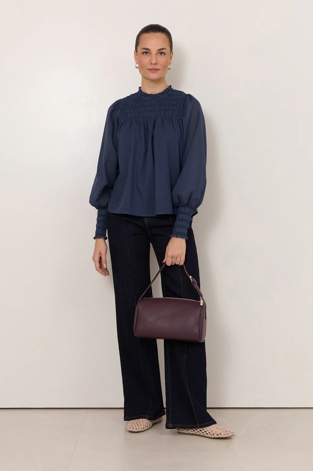 Adorne Valentina Shirred Top