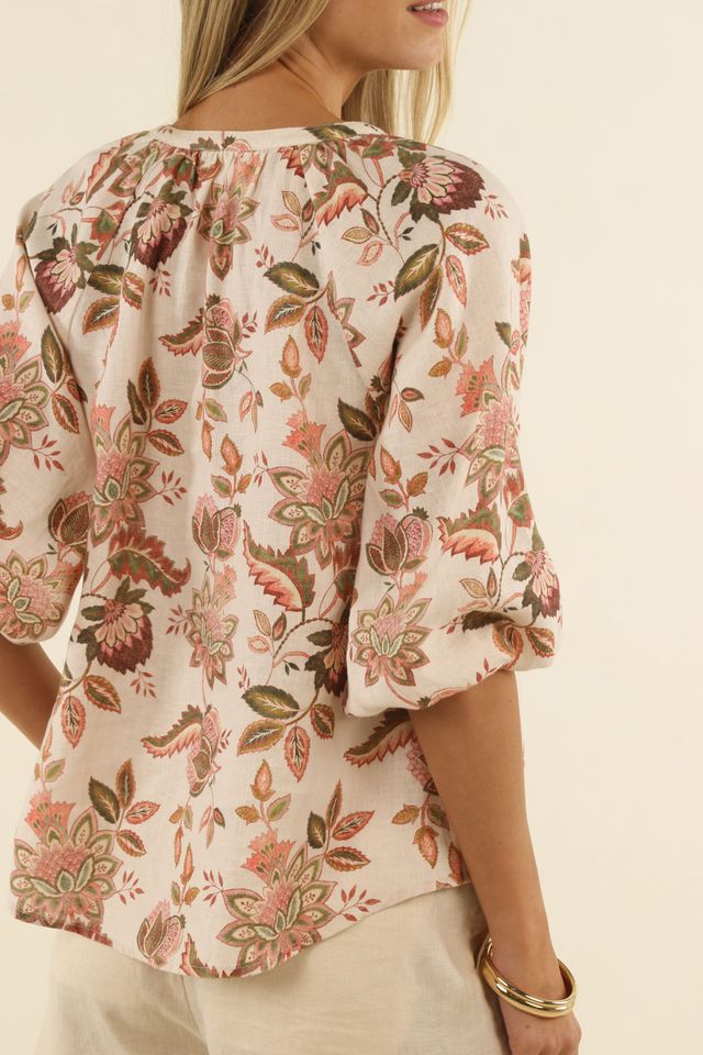 Humidity Bohemian Rose Blouse