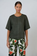 S26-GA724A Naturals linen top