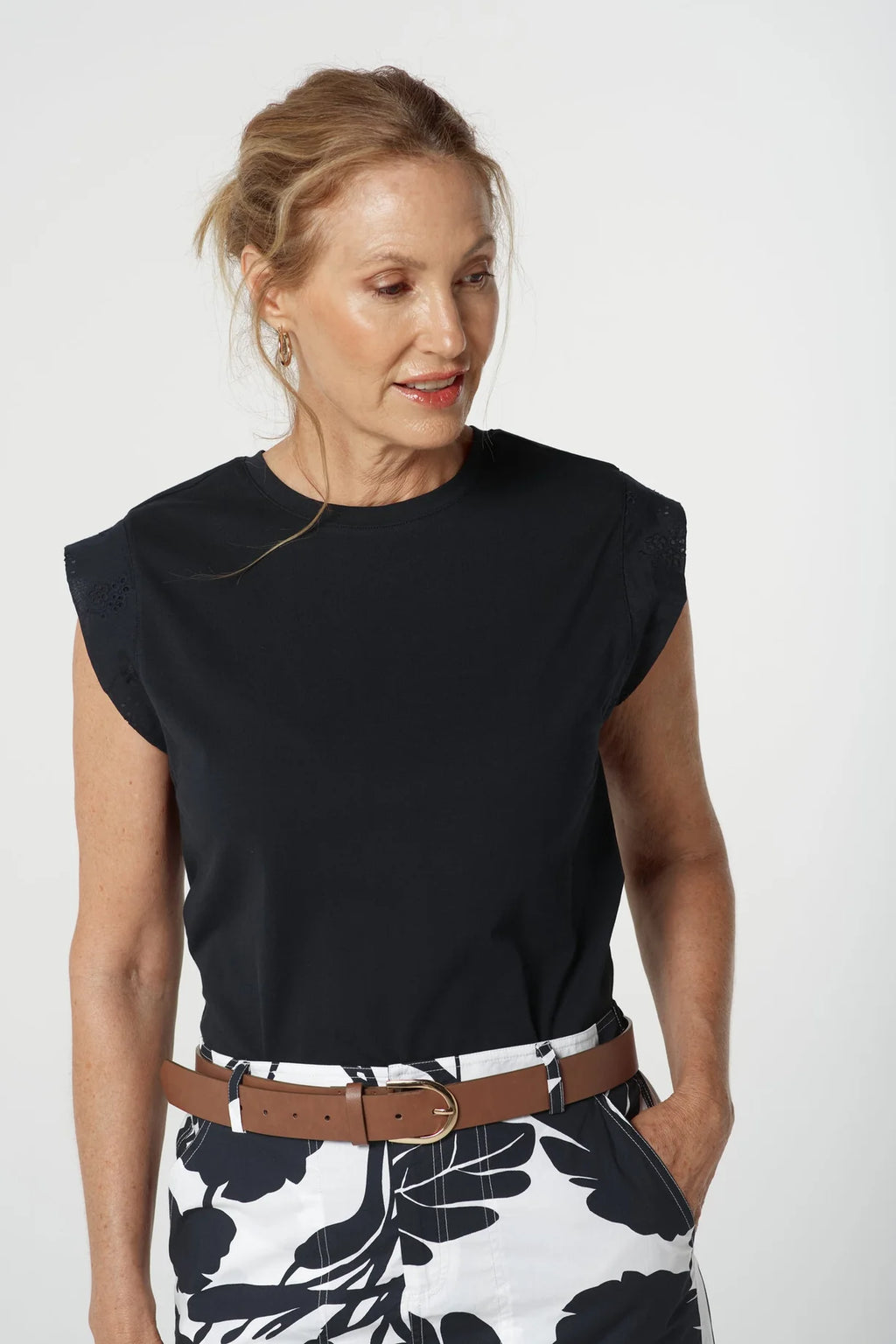 Cloth + Paper + Scissors Dawn Cotton Muscle Tee