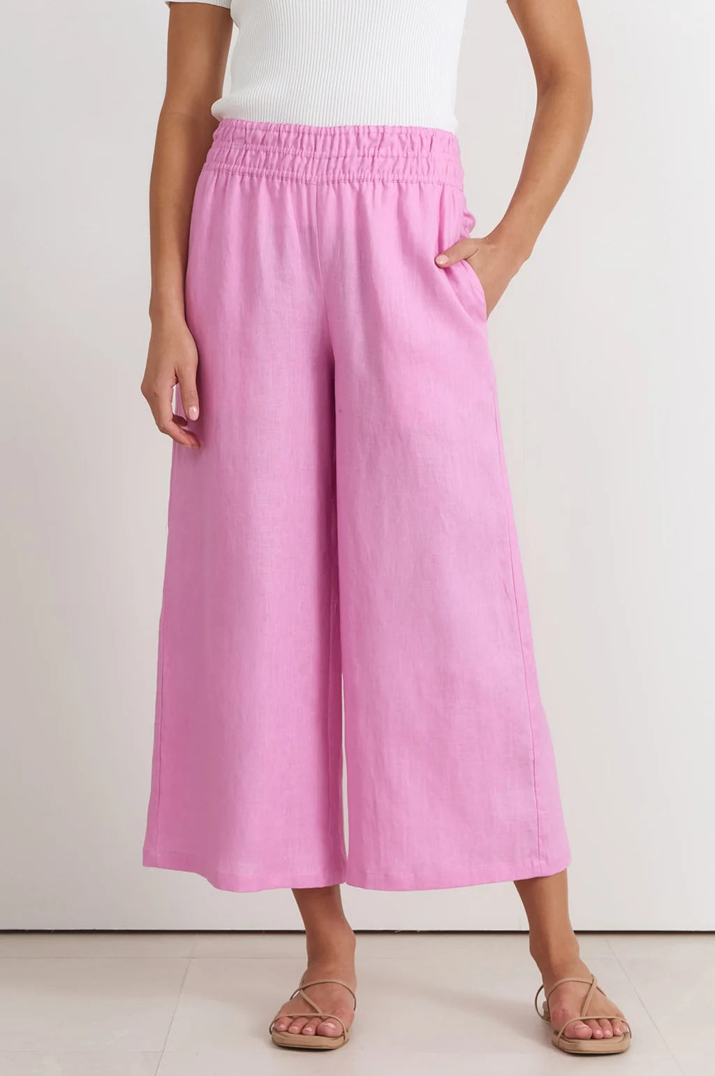 Adorne Fable Linen Culotte Pant