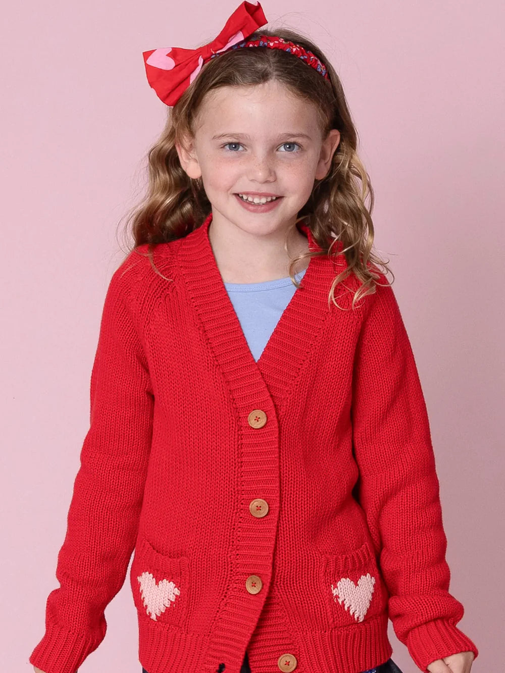 Oobi Oversized Heart Chunky Knit Cardigan