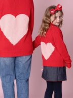 Oobi Oversized Heart Chunky Knit Cardigan