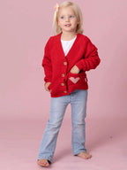 Oobi Oversized Heart Chunky Knit Cardigan