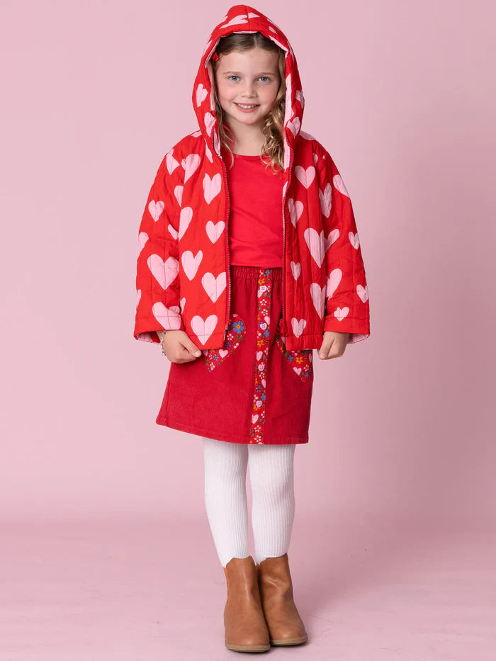 Oobi Big Heart Quilted Reversible Jacket