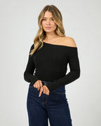 All About Eve Kylie off shoulder L/S top