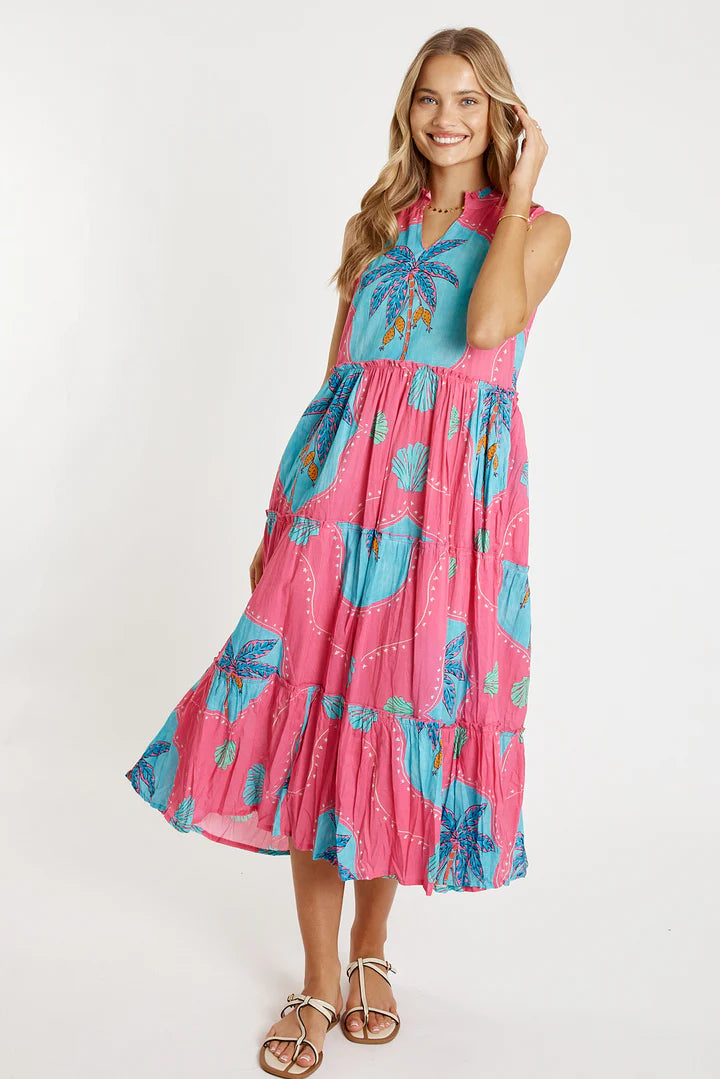 Lulalife Anaya Tiered Midi Dress