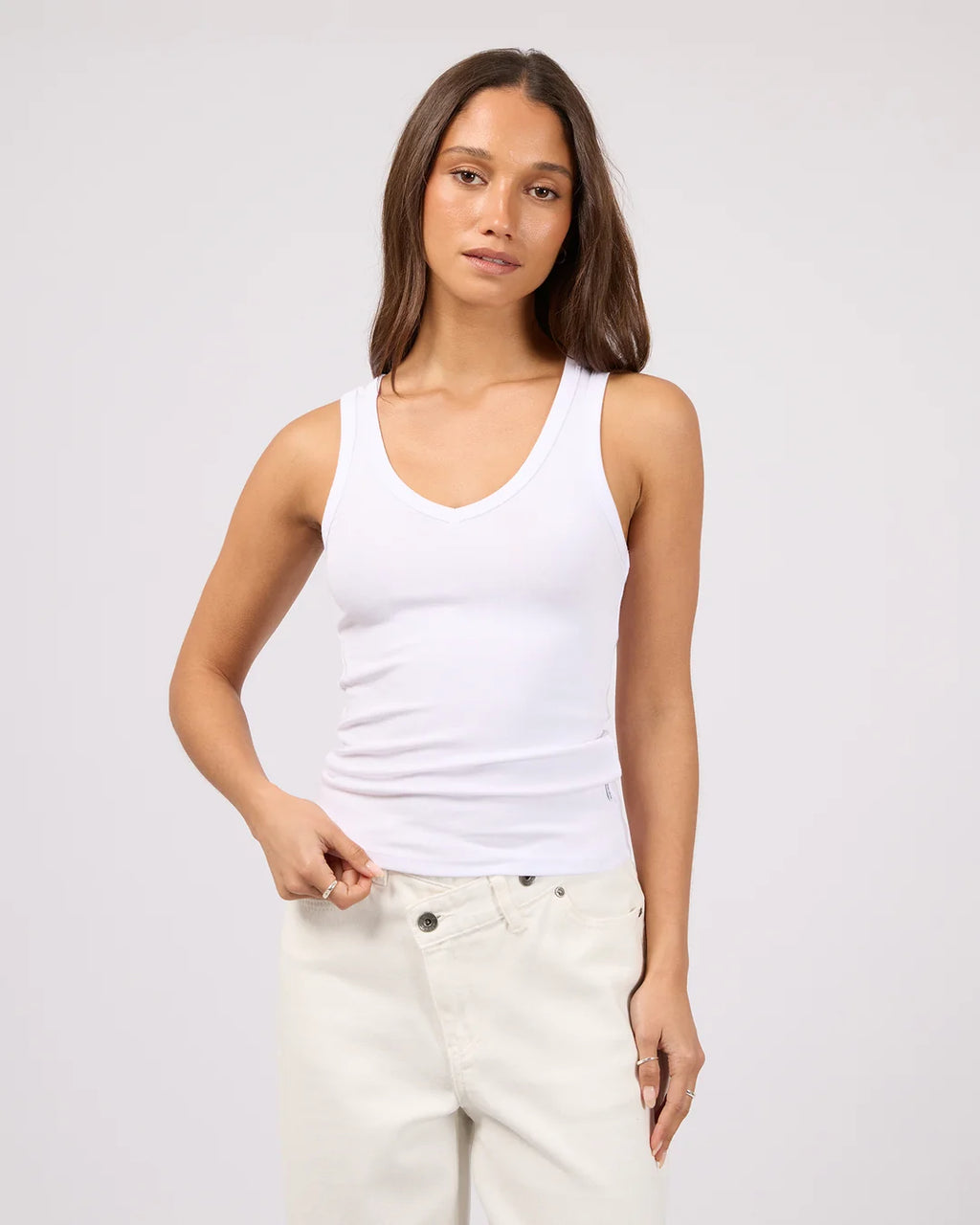 Silent Theory Luxe Rib Vee Tank