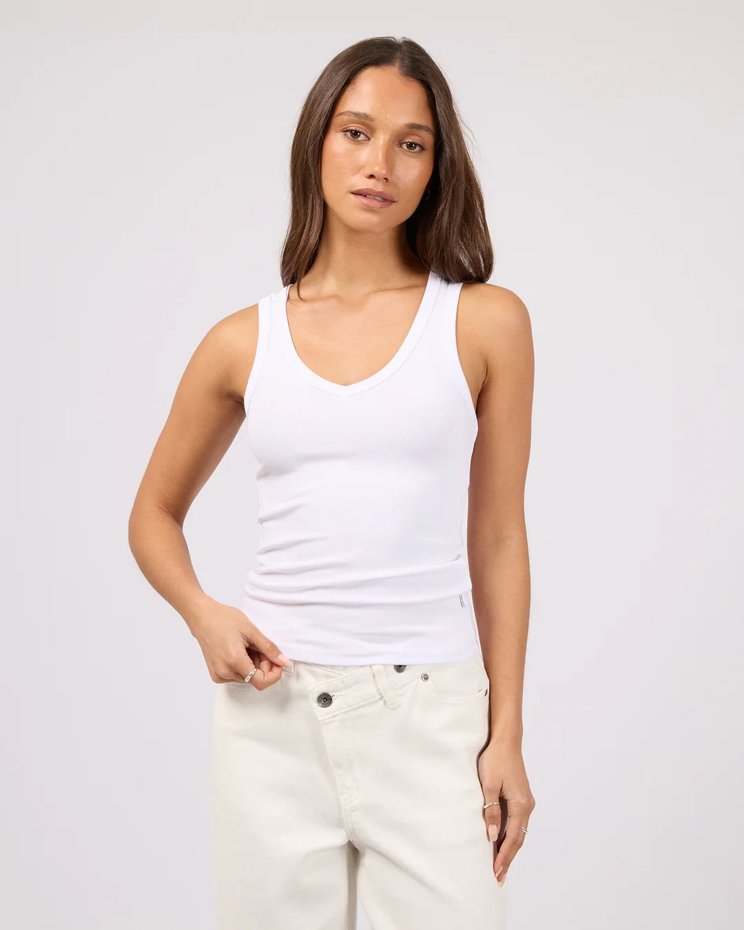 Silent Theory Luxe Rib Vee Tank