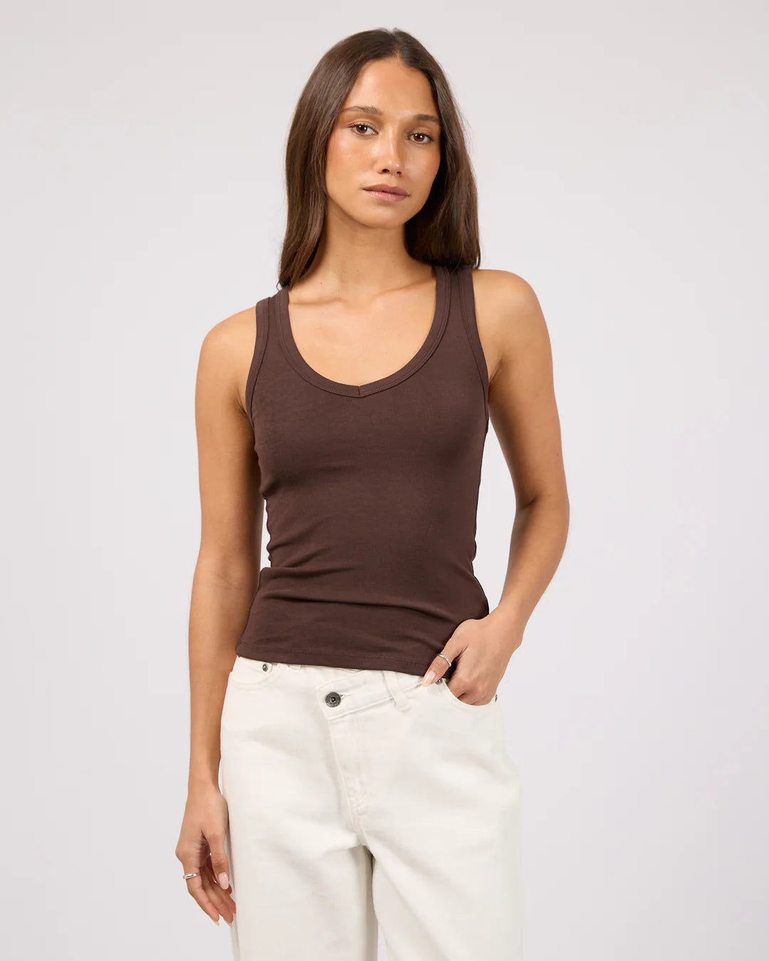 Silent Theory Luxe Rib Vee Tank