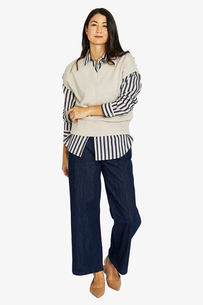 Jump Seam V-Neck Vest