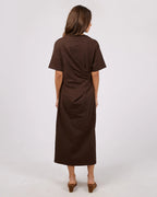 Silent Theory Soho Fold Over Midi Dress