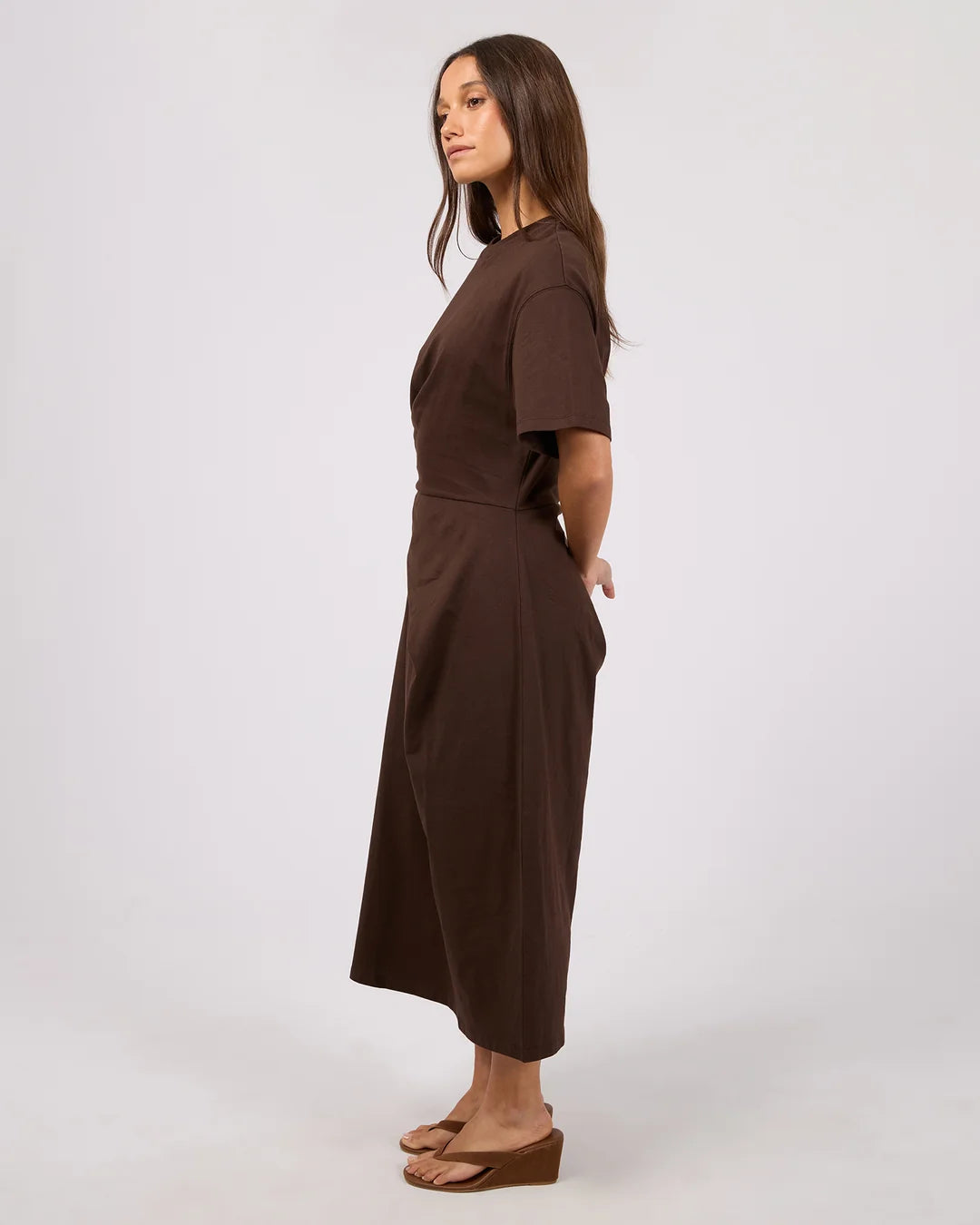 Silent Theory Soho Fold Over Midi Dress