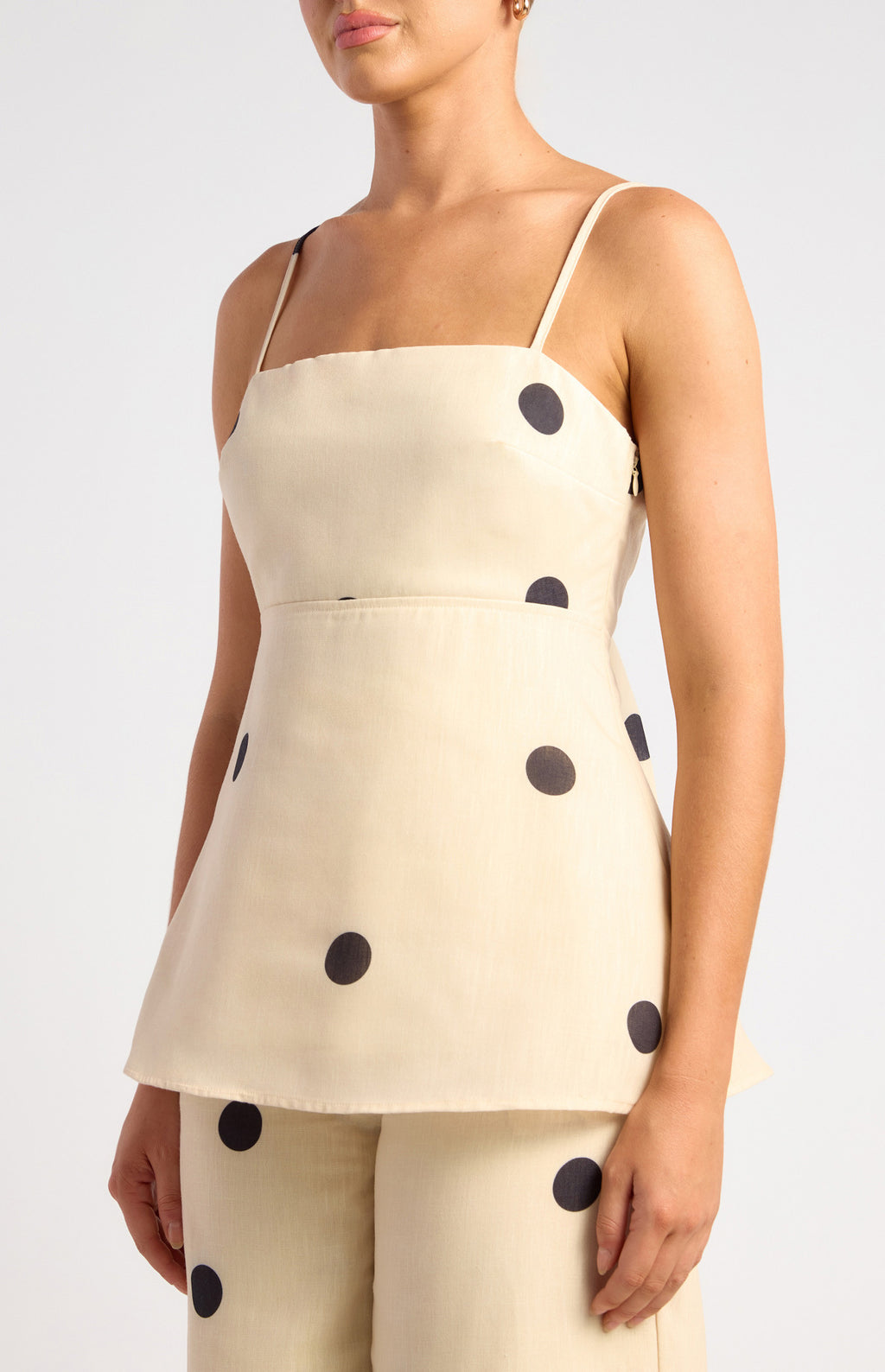 Style State Polka dot tie back top and pants set