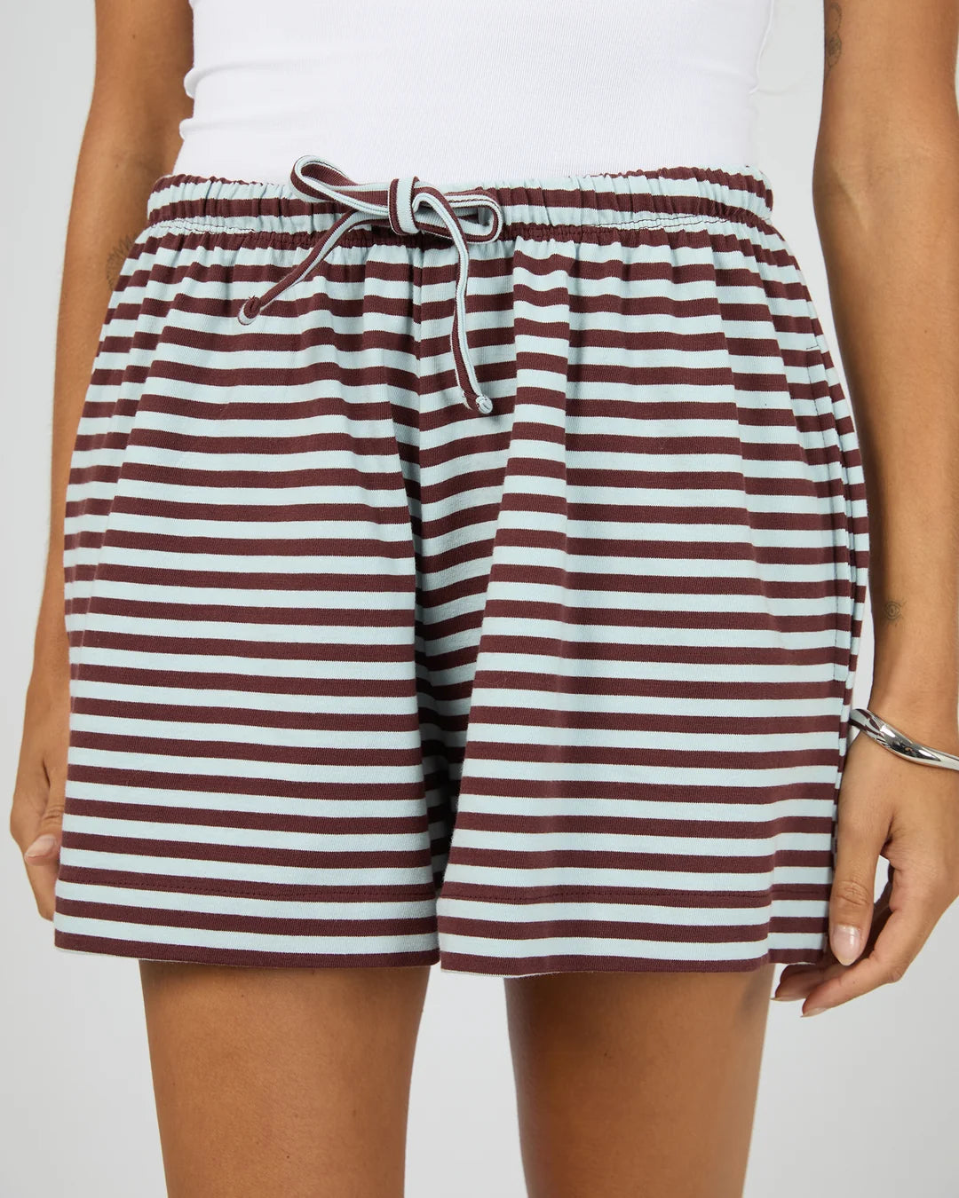 Silent Theory Stripe Tie Waist Short