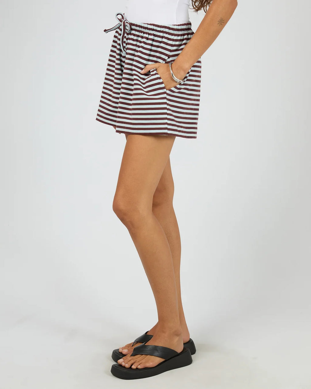 Silent Theory Stripe Tie Waist Short