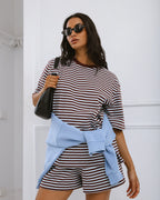 Silent Theory Stripe Tie Waist Short