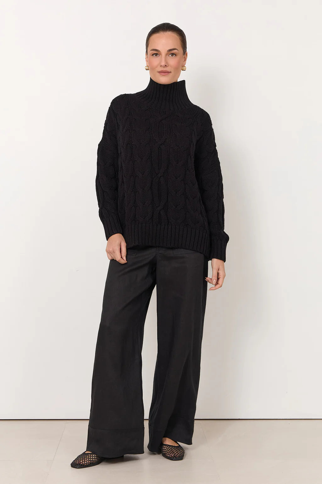 Adorne Tegan Cable Knit Jumper