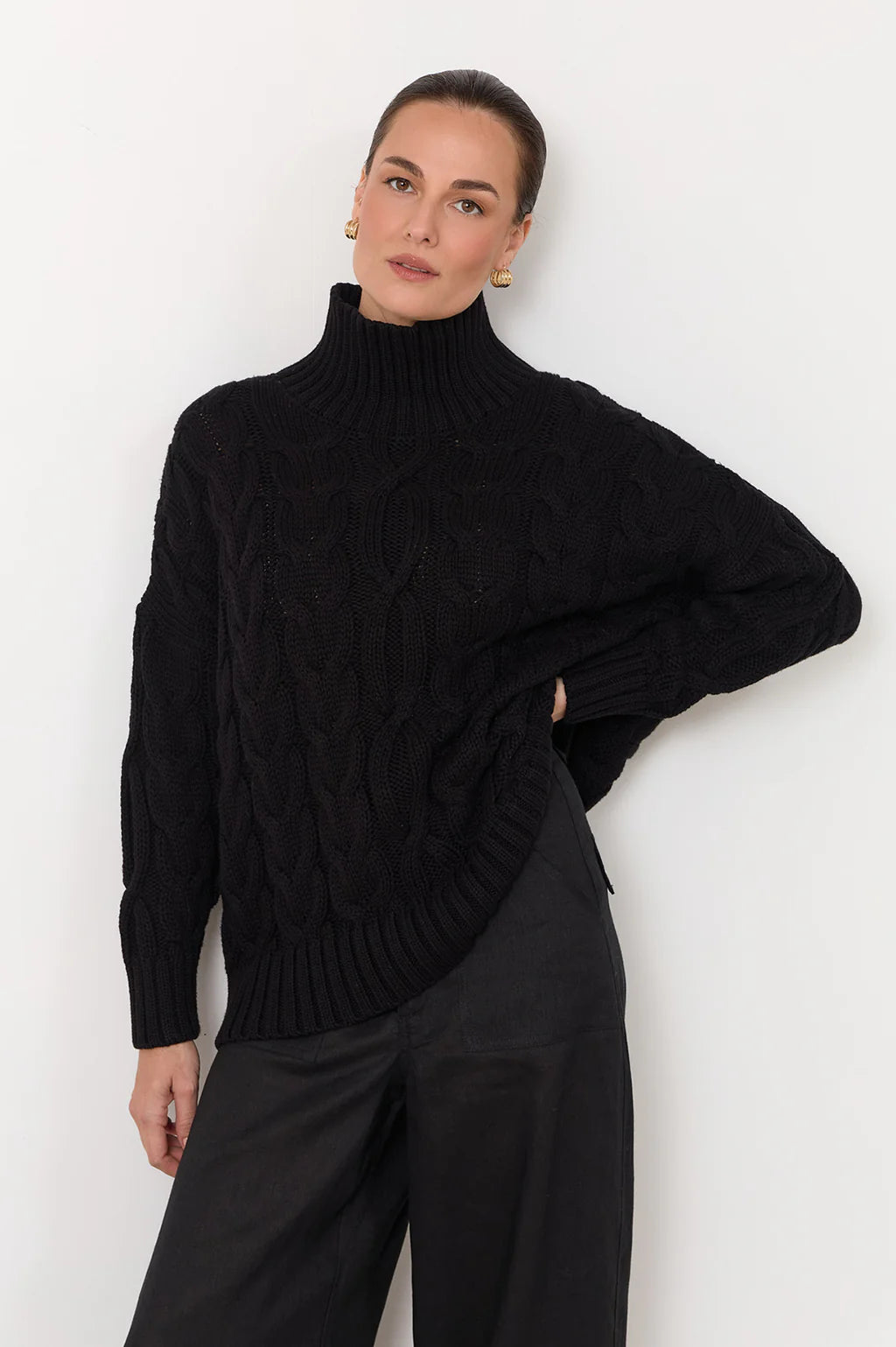 Adorne Tegan Cable Knit Jumper