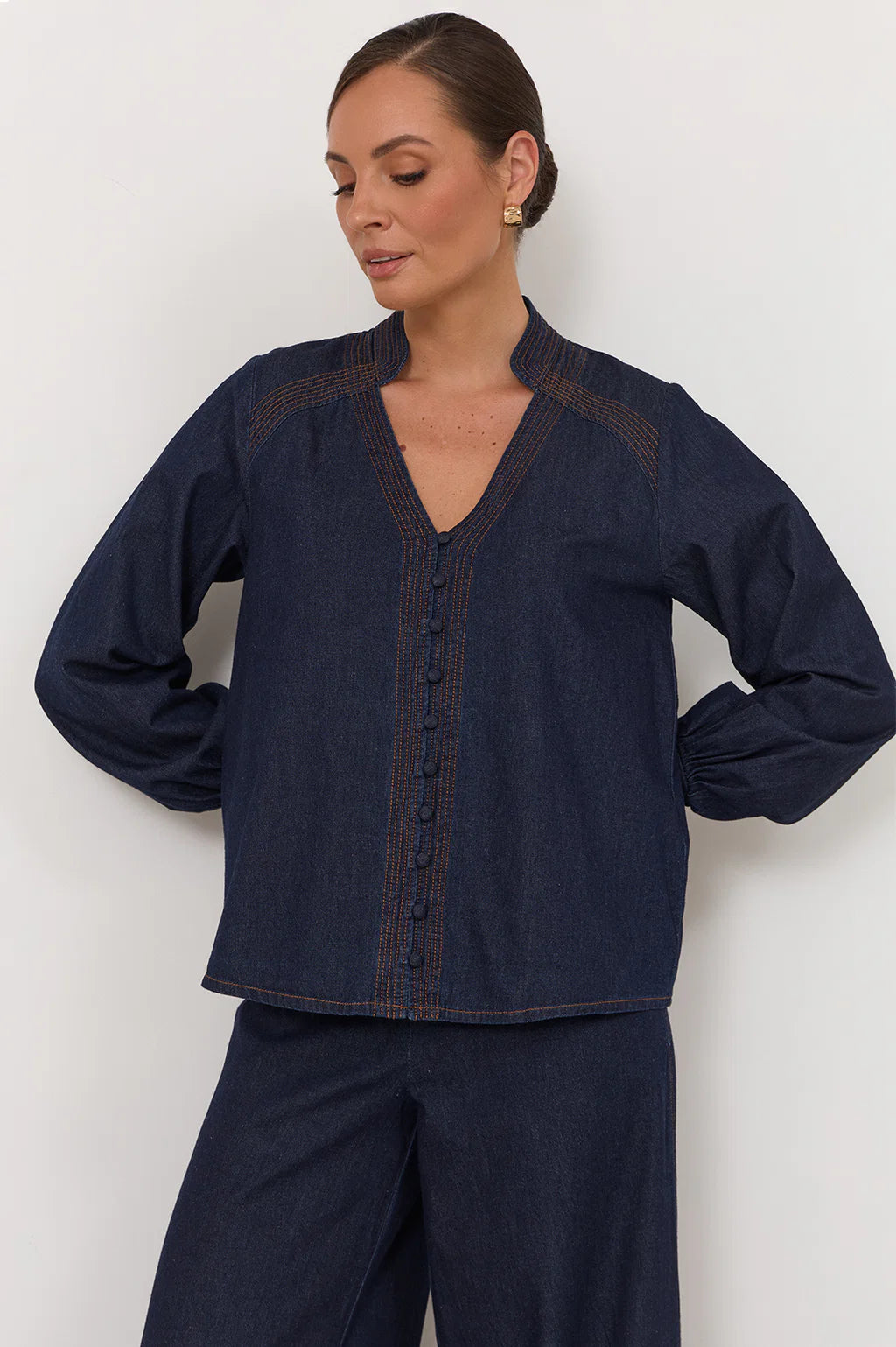 Adorne Vivi Lightweight Denim Top